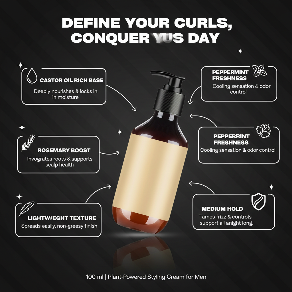 Curlykarma - Men’s Curl Defining Cream